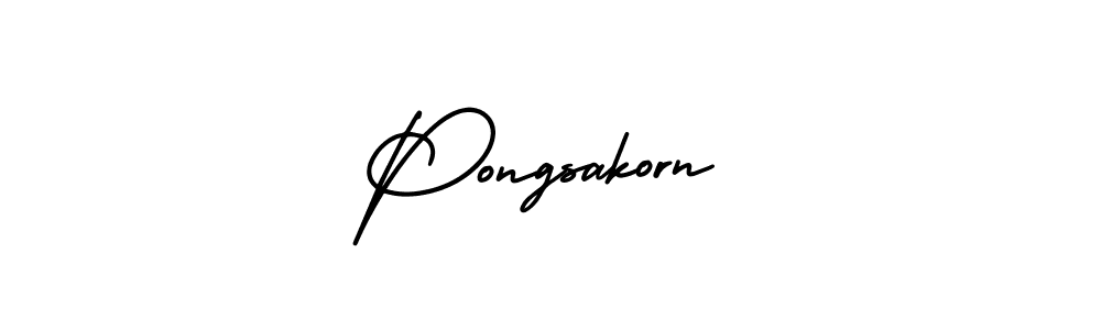 How to make Pongsakorn signature? AmerikaSignatureDemo-Regular is a professional autograph style. Create handwritten signature for Pongsakorn name. Pongsakorn signature style 3 images and pictures png