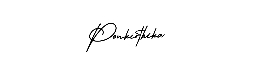 This is the best signature style for the Ponkirthika name. Also you like these signature font (AmerikaSignatureDemo-Regular). Mix name signature. Ponkirthika signature style 3 images and pictures png