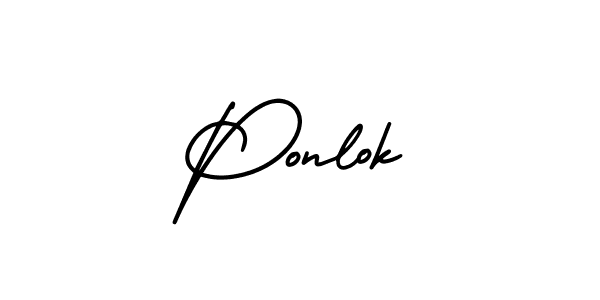 AmerikaSignatureDemo-Regular is a professional signature style that is perfect for those who want to add a touch of class to their signature. It is also a great choice for those who want to make their signature more unique. Get Ponlok name to fancy signature for free. Ponlok signature style 3 images and pictures png