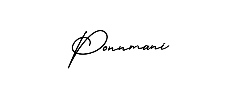 Make a beautiful signature design for name Ponnmani. With this signature (AmerikaSignatureDemo-Regular) style, you can create a handwritten signature for free. Ponnmani signature style 3 images and pictures png