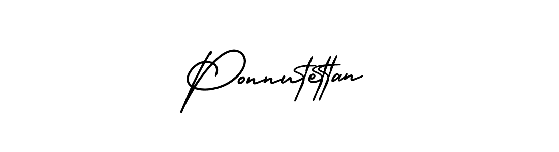 Use a signature maker to create a handwritten signature online. With this signature software, you can design (AmerikaSignatureDemo-Regular) your own signature for name Ponnutettan. Ponnutettan signature style 3 images and pictures png