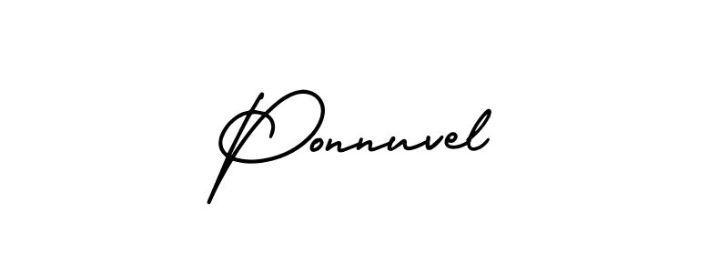 It looks lik you need a new signature style for name Ponnuvel. Design unique handwritten (AmerikaSignatureDemo-Regular) signature with our free signature maker in just a few clicks. Ponnuvel signature style 3 images and pictures png