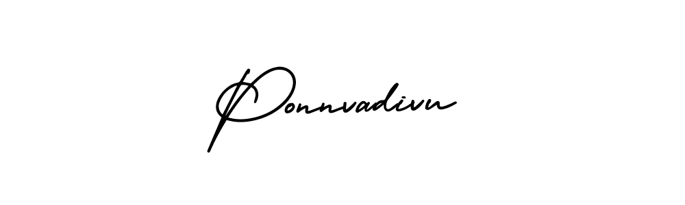 It looks lik you need a new signature style for name Ponnvadivu. Design unique handwritten (AmerikaSignatureDemo-Regular) signature with our free signature maker in just a few clicks. Ponnvadivu signature style 3 images and pictures png