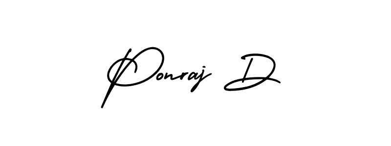 How to Draw Ponraj D signature style? AmerikaSignatureDemo-Regular is a latest design signature styles for name Ponraj D. Ponraj D signature style 3 images and pictures png