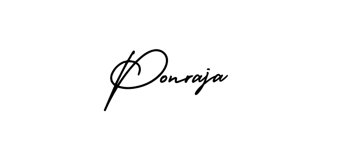 How to make Ponraja signature? AmerikaSignatureDemo-Regular is a professional autograph style. Create handwritten signature for Ponraja name. Ponraja signature style 3 images and pictures png