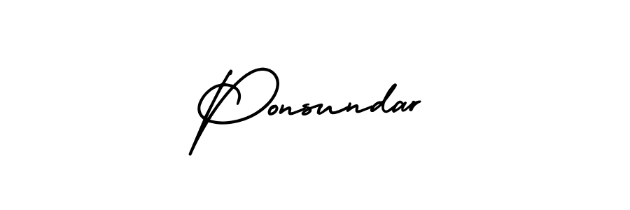 Also we have Ponsundar name is the best signature style. Create professional handwritten signature collection using AmerikaSignatureDemo-Regular autograph style. Ponsundar signature style 3 images and pictures png
