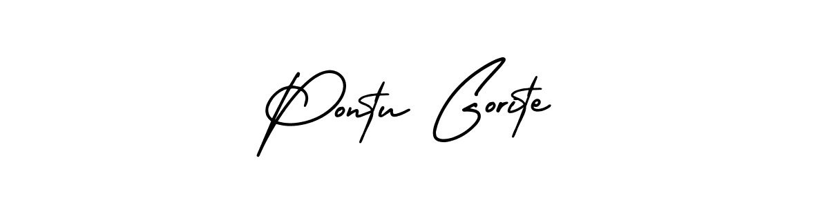 Best and Professional Signature Style for Pontu Gorite. AmerikaSignatureDemo-Regular Best Signature Style Collection. Pontu Gorite signature style 3 images and pictures png