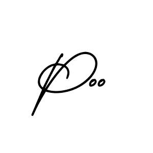 Also we have Poo name is the best signature style. Create professional handwritten signature collection using AmerikaSignatureDemo-Regular autograph style. Poo signature style 3 images and pictures png