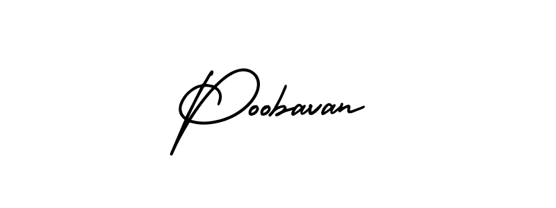 Make a beautiful signature design for name Poobavan. With this signature (AmerikaSignatureDemo-Regular) style, you can create a handwritten signature for free. Poobavan signature style 3 images and pictures png