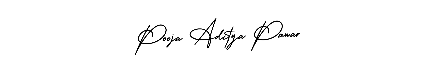 How to make Pooja Aditya Pawar name signature. Use AmerikaSignatureDemo-Regular style for creating short signs online. This is the latest handwritten sign. Pooja Aditya Pawar signature style 3 images and pictures png