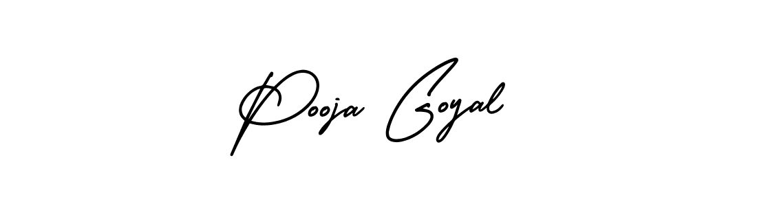 Make a beautiful signature design for name Pooja Goyal. With this signature (AmerikaSignatureDemo-Regular) style, you can create a handwritten signature for free. Pooja Goyal signature style 3 images and pictures png