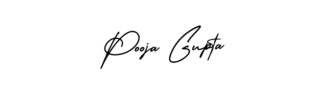 You should practise on your own different ways (AmerikaSignatureDemo-Regular) to write your name (Pooja Gupta) in signature. don't let someone else do it for you. Pooja Gupta signature style 3 images and pictures png