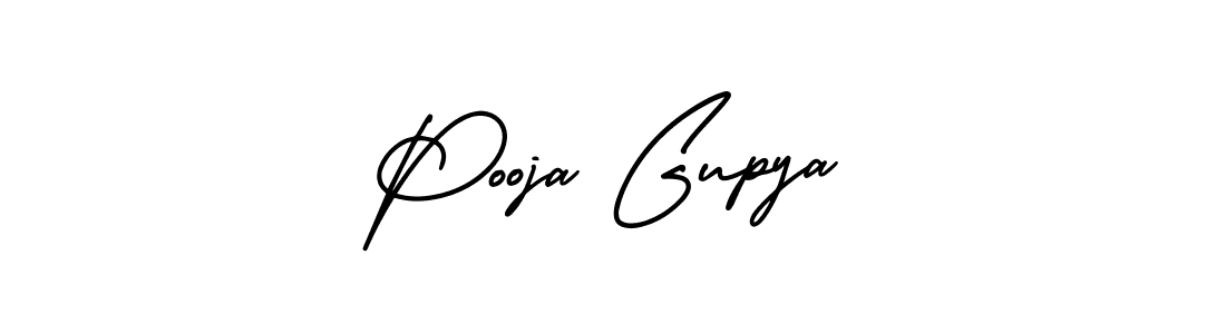 Use a signature maker to create a handwritten signature online. With this signature software, you can design (AmerikaSignatureDemo-Regular) your own signature for name Pooja Gupya. Pooja Gupya signature style 3 images and pictures png