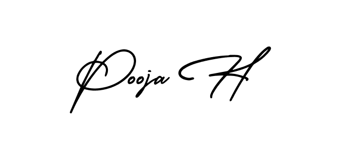 This is the best signature style for the Pooja H name. Also you like these signature font (AmerikaSignatureDemo-Regular). Mix name signature. Pooja H signature style 3 images and pictures png