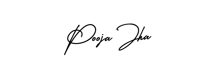 Make a beautiful signature design for name Pooja Jha. With this signature (AmerikaSignatureDemo-Regular) style, you can create a handwritten signature for free. Pooja Jha signature style 3 images and pictures png