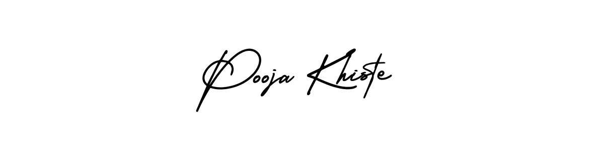 Create a beautiful signature design for name Pooja Khiste. With this signature (AmerikaSignatureDemo-Regular) fonts, you can make a handwritten signature for free. Pooja Khiste signature style 3 images and pictures png