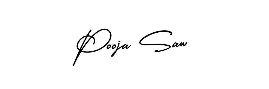 Pooja Saw stylish signature style. Best Handwritten Sign (AmerikaSignatureDemo-Regular) for my name. Handwritten Signature Collection Ideas for my name Pooja Saw. Pooja Saw signature style 3 images and pictures png