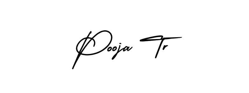 It looks lik you need a new signature style for name Pooja Tr. Design unique handwritten (AmerikaSignatureDemo-Regular) signature with our free signature maker in just a few clicks. Pooja Tr signature style 3 images and pictures png