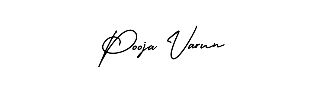 Make a beautiful signature design for name Pooja Varun. Use this online signature maker to create a handwritten signature for free. Pooja Varun signature style 3 images and pictures png