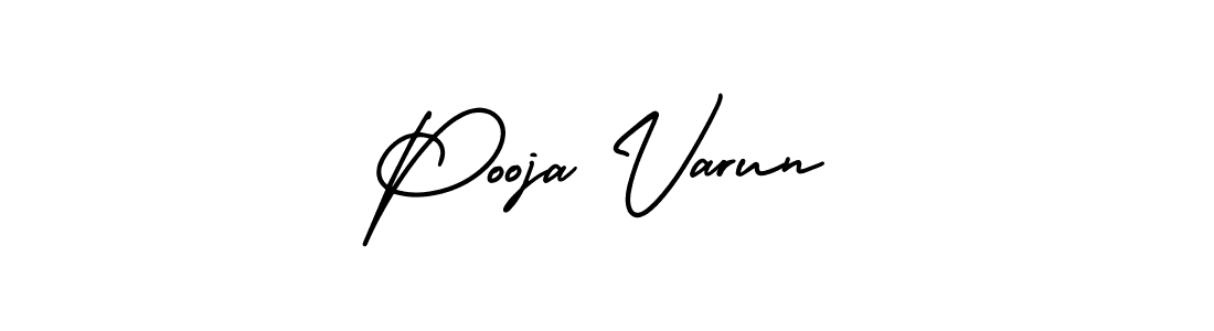 Make a beautiful signature design for name Pooja Varun. Use this online signature maker to create a handwritten signature for free. Pooja Varun signature style 3 images and pictures png