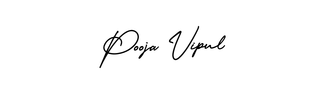 Use a signature maker to create a handwritten signature online. With this signature software, you can design (AmerikaSignatureDemo-Regular) your own signature for name Pooja Vipul. Pooja Vipul signature style 3 images and pictures png