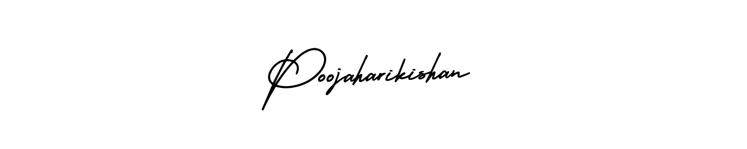 Create a beautiful signature design for name Poojaharikishan. With this signature (AmerikaSignatureDemo-Regular) fonts, you can make a handwritten signature for free. Poojaharikishan signature style 3 images and pictures png