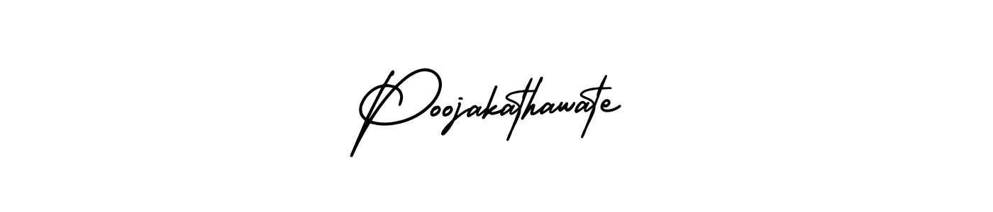 Use a signature maker to create a handwritten signature online. With this signature software, you can design (AmerikaSignatureDemo-Regular) your own signature for name Poojakathawate. Poojakathawate signature style 3 images and pictures png