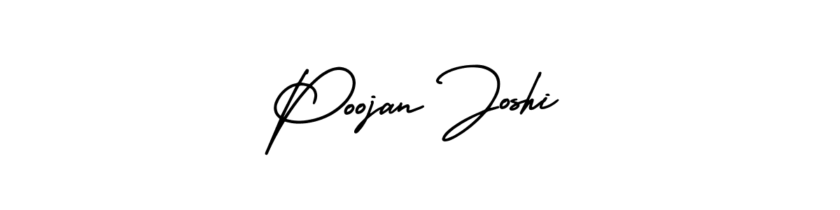 Create a beautiful signature design for name Poojan Joshi. With this signature (AmerikaSignatureDemo-Regular) fonts, you can make a handwritten signature for free. Poojan Joshi signature style 3 images and pictures png