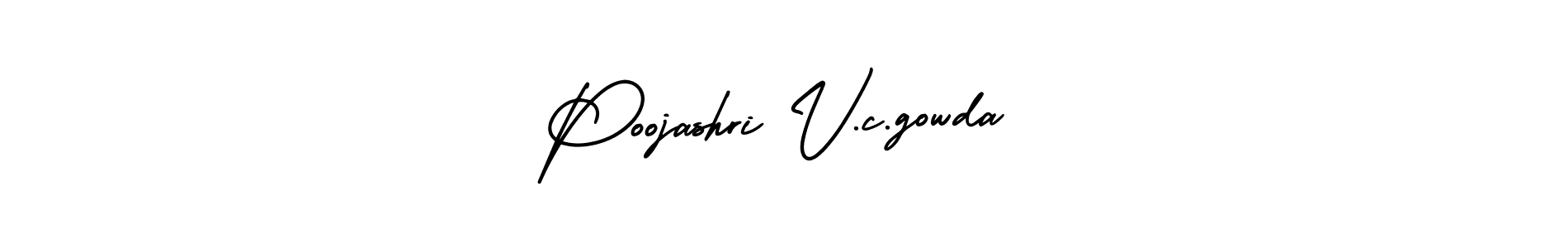 How to Draw Poojashri V.c.gowda signature style? AmerikaSignatureDemo-Regular is a latest design signature styles for name Poojashri V.c.gowda. Poojashri V.c.gowda signature style 3 images and pictures png