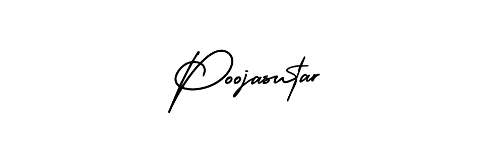 How to make Poojasutar signature? AmerikaSignatureDemo-Regular is a professional autograph style. Create handwritten signature for Poojasutar name. Poojasutar signature style 3 images and pictures png