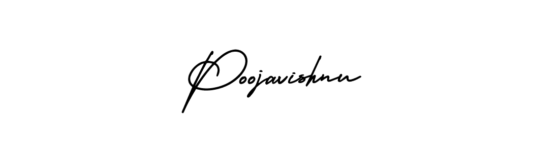 Design your own signature with our free online signature maker. With this signature software, you can create a handwritten (AmerikaSignatureDemo-Regular) signature for name Poojavishnu. Poojavishnu signature style 3 images and pictures png