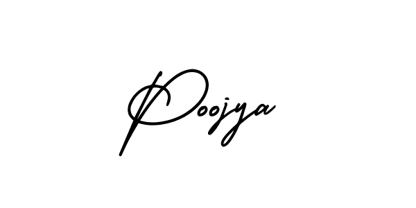 if you are searching for the best signature style for your name Poojya. so please give up your signature search. here we have designed multiple signature styles  using AmerikaSignatureDemo-Regular. Poojya signature style 3 images and pictures png