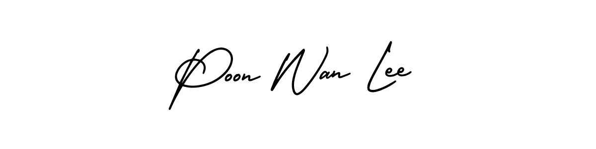 Also You can easily find your signature by using the search form. We will create Poon Wan Lee name handwritten signature images for you free of cost using AmerikaSignatureDemo-Regular sign style. Poon Wan Lee signature style 3 images and pictures png
