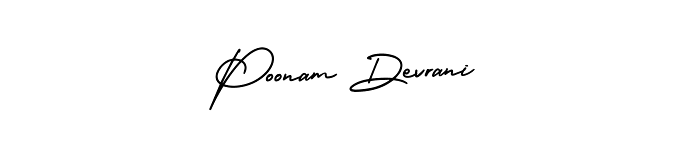 This is the best signature style for the Poonam Devrani name. Also you like these signature font (AmerikaSignatureDemo-Regular). Mix name signature. Poonam Devrani signature style 3 images and pictures png