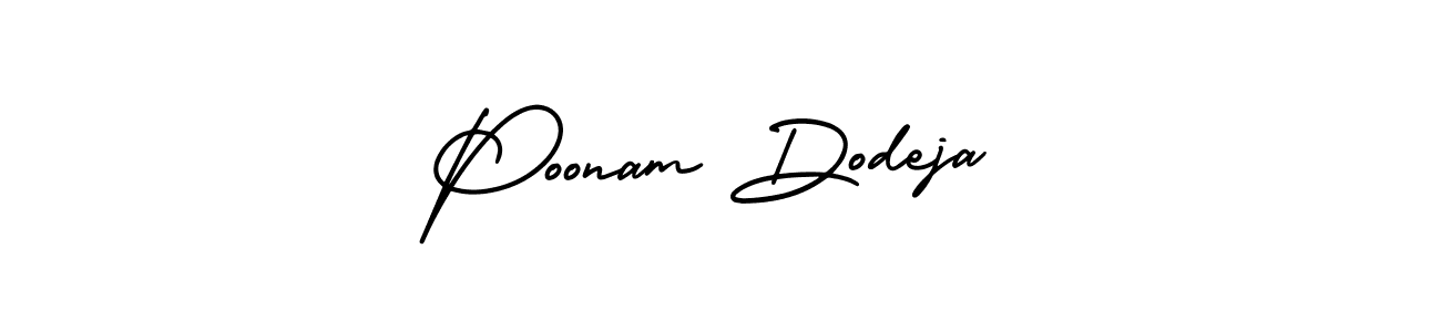 Make a short Poonam Dodeja signature style. Manage your documents anywhere anytime using AmerikaSignatureDemo-Regular. Create and add eSignatures, submit forms, share and send files easily. Poonam Dodeja signature style 3 images and pictures png