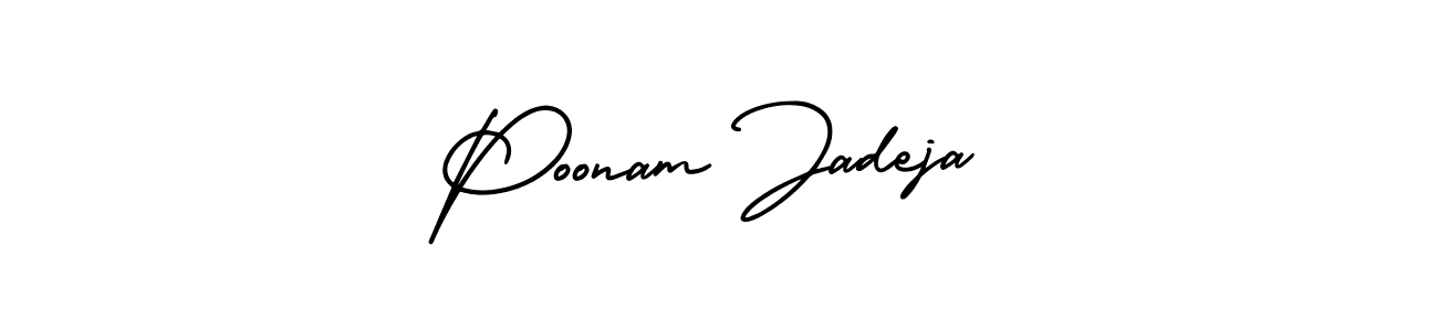 Design your own signature with our free online signature maker. With this signature software, you can create a handwritten (AmerikaSignatureDemo-Regular) signature for name Poonam Jadeja. Poonam Jadeja signature style 3 images and pictures png