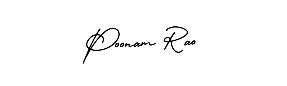 How to make Poonam Rao name signature. Use AmerikaSignatureDemo-Regular style for creating short signs online. This is the latest handwritten sign. Poonam Rao signature style 3 images and pictures png