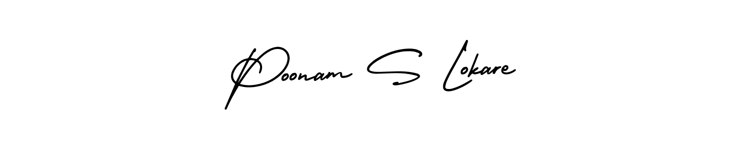 This is the best signature style for the Poonam S Lokare name. Also you like these signature font (AmerikaSignatureDemo-Regular). Mix name signature. Poonam S Lokare signature style 3 images and pictures png