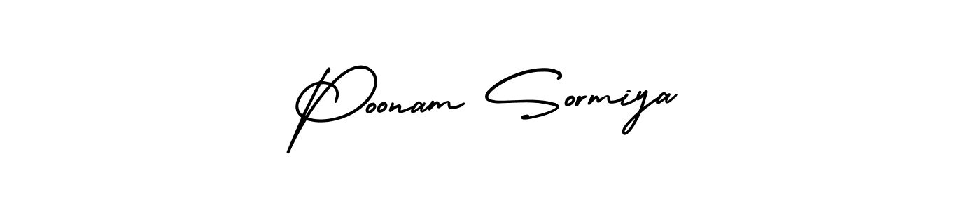 Design your own signature with our free online signature maker. With this signature software, you can create a handwritten (AmerikaSignatureDemo-Regular) signature for name Poonam Sormiya. Poonam Sormiya signature style 3 images and pictures png