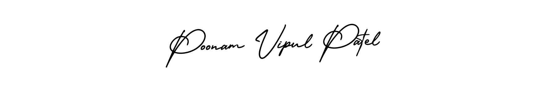 Make a short Poonam Vipul Patel signature style. Manage your documents anywhere anytime using AmerikaSignatureDemo-Regular. Create and add eSignatures, submit forms, share and send files easily. Poonam Vipul Patel signature style 3 images and pictures png