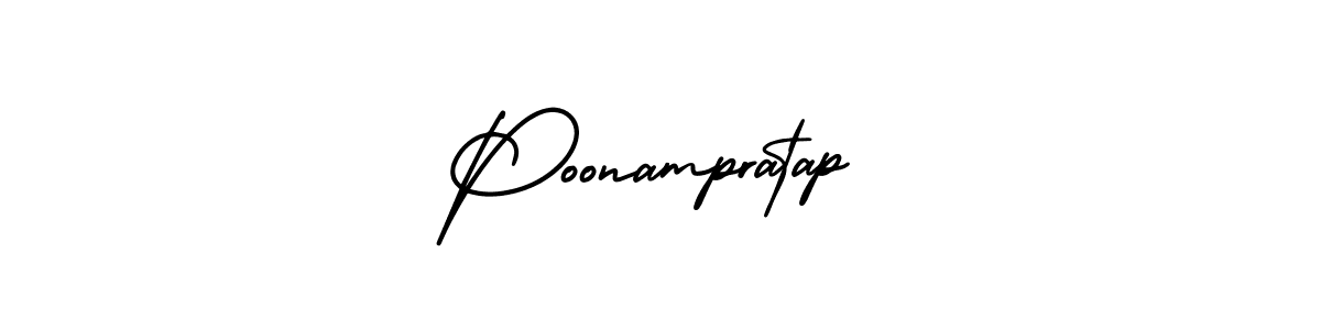 How to make Poonampratap signature? AmerikaSignatureDemo-Regular is a professional autograph style. Create handwritten signature for Poonampratap name. Poonampratap signature style 3 images and pictures png