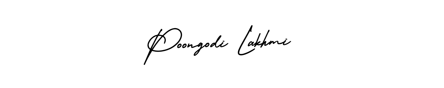 Use a signature maker to create a handwritten signature online. With this signature software, you can design (AmerikaSignatureDemo-Regular) your own signature for name Poongodi Lakhmi. Poongodi Lakhmi signature style 3 images and pictures png