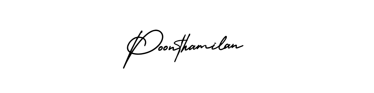 Create a beautiful signature design for name Poonthamilan. With this signature (AmerikaSignatureDemo-Regular) fonts, you can make a handwritten signature for free. Poonthamilan signature style 3 images and pictures png