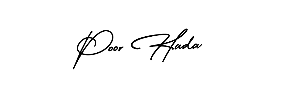 Also we have Poor Hada name is the best signature style. Create professional handwritten signature collection using AmerikaSignatureDemo-Regular autograph style. Poor Hada signature style 3 images and pictures png