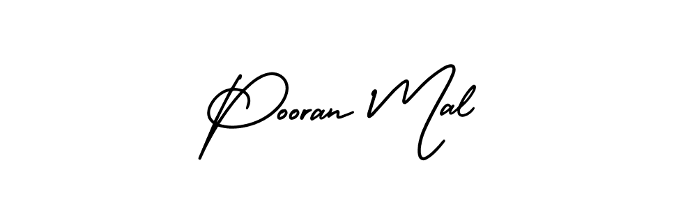 Make a beautiful signature design for name Pooran Mal. Use this online signature maker to create a handwritten signature for free. Pooran Mal signature style 3 images and pictures png