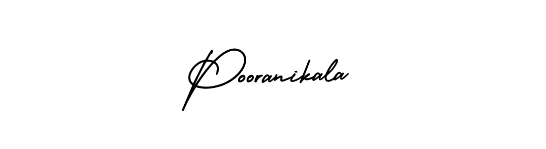 Design your own signature with our free online signature maker. With this signature software, you can create a handwritten (AmerikaSignatureDemo-Regular) signature for name Pooranikala. Pooranikala signature style 3 images and pictures png