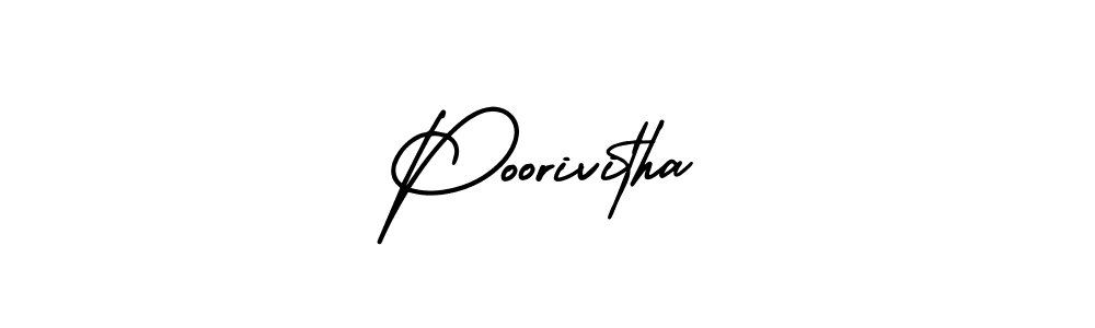 How to Draw Poorivitha signature style? AmerikaSignatureDemo-Regular is a latest design signature styles for name Poorivitha. Poorivitha signature style 3 images and pictures png