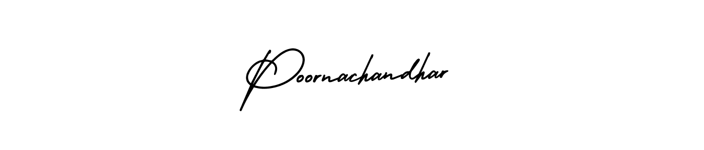 This is the best signature style for the Poornachandhar name. Also you like these signature font (AmerikaSignatureDemo-Regular). Mix name signature. Poornachandhar signature style 3 images and pictures png