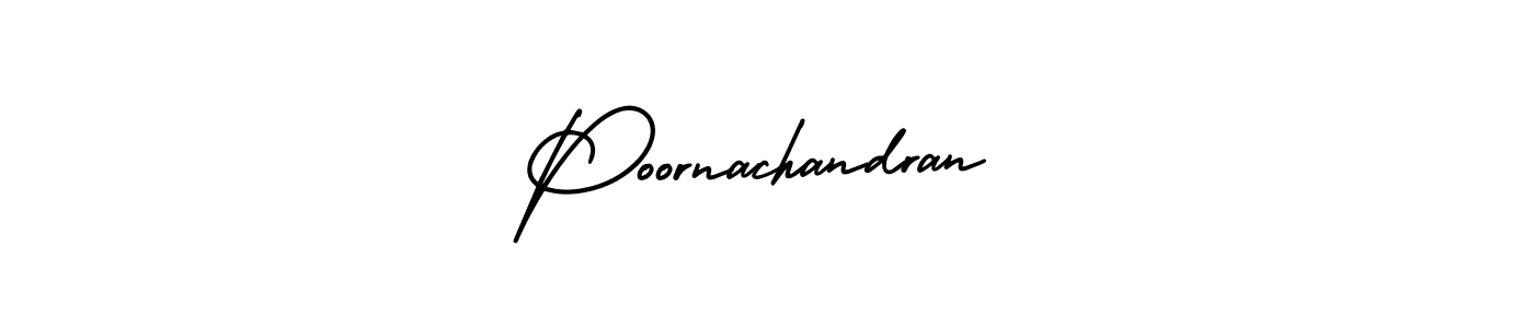 Design your own signature with our free online signature maker. With this signature software, you can create a handwritten (AmerikaSignatureDemo-Regular) signature for name Poornachandran. Poornachandran signature style 3 images and pictures png