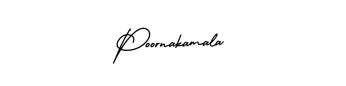 AmerikaSignatureDemo-Regular is a professional signature style that is perfect for those who want to add a touch of class to their signature. It is also a great choice for those who want to make their signature more unique. Get Poornakamala name to fancy signature for free. Poornakamala signature style 3 images and pictures png